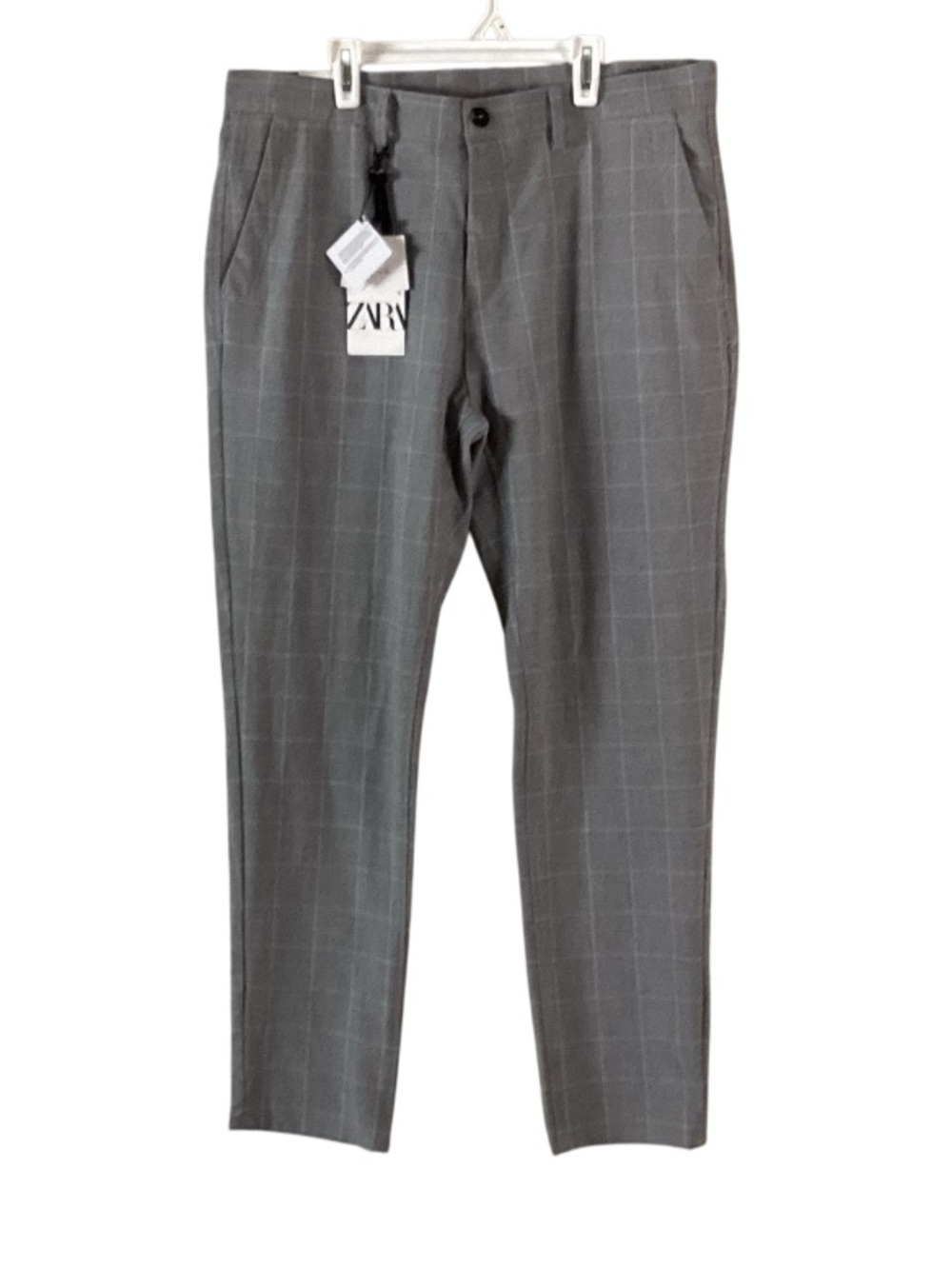 ZARA The Melange Men’s Gray Checked Dress Pants 34 NWT